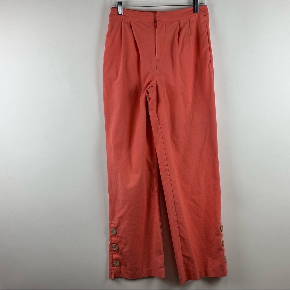 JustFab Women's Linen Wide Leg Dress Pants - Picture 2 of 9